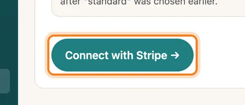 Press Connect with Stripe — enlarge